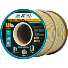 Ultima E 150, 9x4 мм уплотнитель самоклеящийся, Белый, (1уп-6шт)